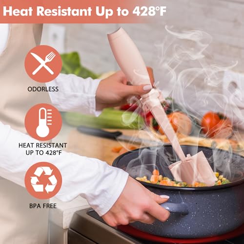 2Pack Meat Chopper Hamburger Masher Ground Beef Smasher Utensil Mix Tool - color: 2 Pack-Pink