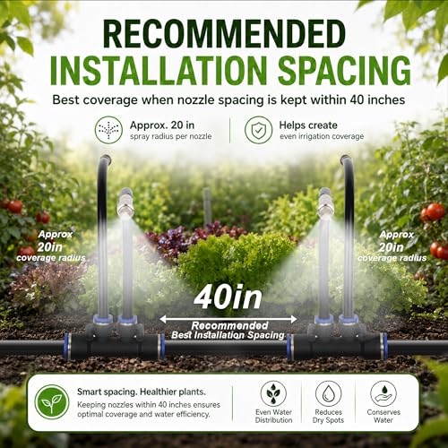 50FT High-Flow Garden Irrigation System, 12mm Main Tubing,30 Nozzles - size: 50Ft