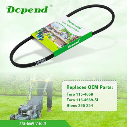 115-4669 V-Belt 3/8’’ x 33-1/4’’ for Toro 22 inch Recycler Lawn Mower Belt 20332, 20333, 20334, 20337, 20353, 20372, 20374, Replaces 115-4669 Toro Belt 115-4669-SL - size: 115-4669