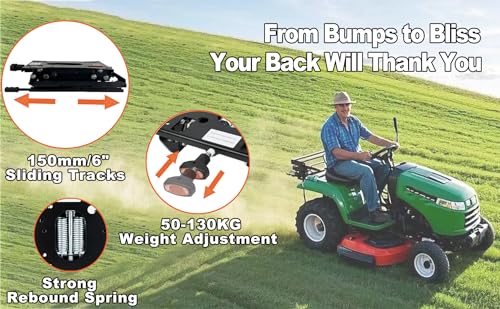 SEATIN Suspension Kit for Zero Turn Mower, Smooth Ride, Low Profile - size: Suspension with sliding rail