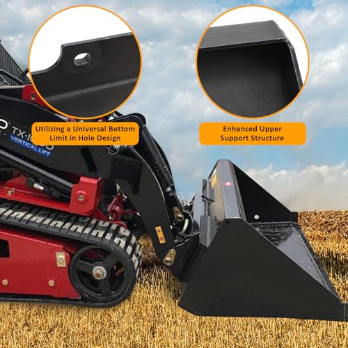 GAOMON 1/4" Quick Attachment Mount Plate Mini Skid Steer Compatible with Toro Dingo Ditch Witch, 1/2" Thick Inserts