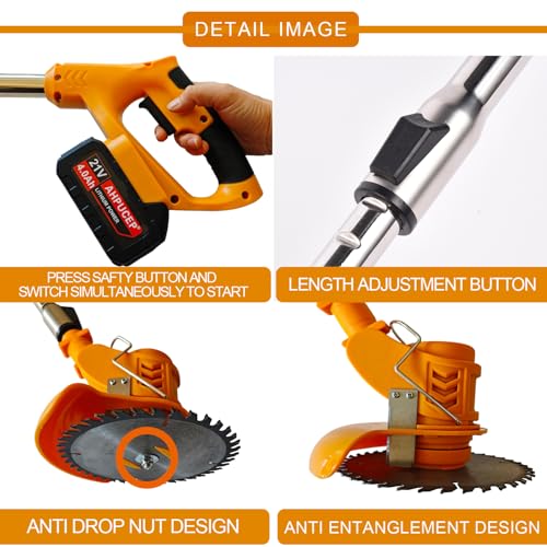 Weed Wacker Electric Weed Eater Brush Cutter Cordless with 2 4Ah Battery