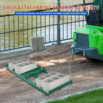 Heavy Duty Steel Driveway Drag Harrow – 96" Wide with Chain System, Tow-Behind Lawn Leveler Grader for ATV, UTV, Tractor, Mower – Ideal for Dirt, Sand, Landscape – Chain ATV - 96 inches - size: 96 in