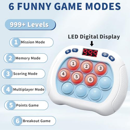 Intoypad Quick Push Pop Game Light Up Fidget Toy for Kids Lightblue - style: Lightblue