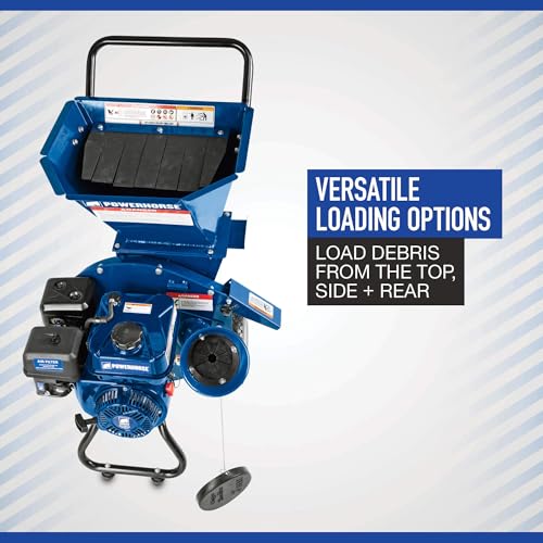 Powerhorse 3-in-1 Wood Chipper/Shredder, 3in. Chipping Capacity