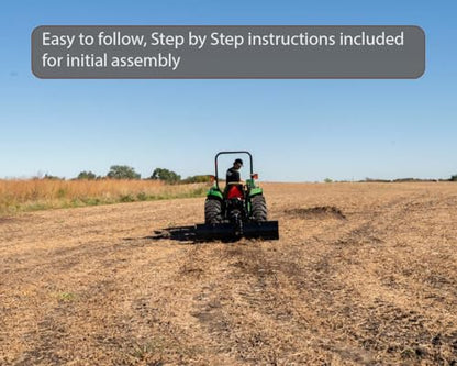 Impact Implements® 72" Grading Blade 3-Point Attachment for Cat-1 Tractors