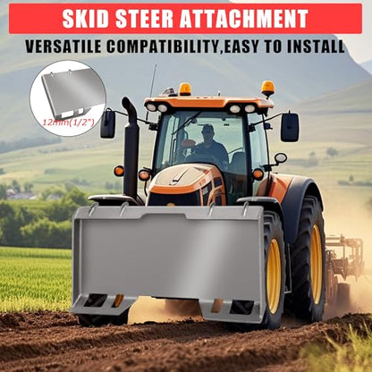 Skid Steer Quick Attach Mount Plate 1/2" Heavy Duty Steel Loader