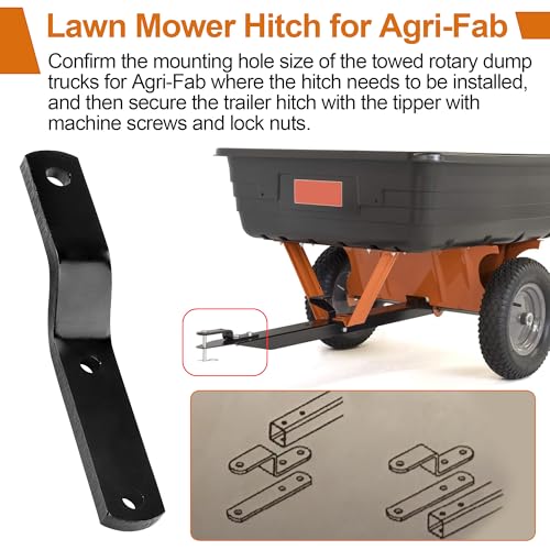 Lawn Mower Hitch for Agri-Fab 23475, Garden Tractor Trailer Hitch Bracket