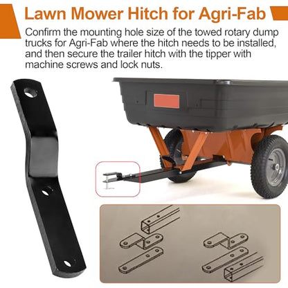 Lawn Mower Hitch for Agri-Fab 23475, Garden Tractor Trailer Hitch Bracket