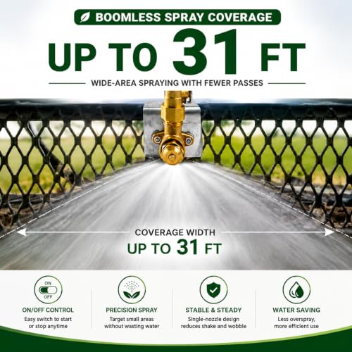 Boomless ATV Spot Nozzle with Shut Off Handle, 31FT Max Spray Width