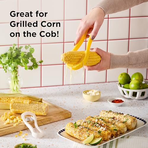 Chef’n Nesting Corn Tool Set, Corn Peeler and Desilker Brush, 2-in-1 Corn Silk Remover and Cob Stripper - style: Corn Tool Set