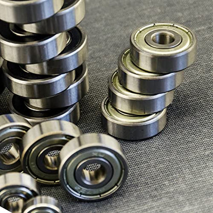 uxcell 6800-2RS Deep Groove Ball Bearing Double Sealed 1180800, 10mm x 19mm x 5mm Carbon Steel Bearings (Pack of 10) - size: 10mmx19mmx5mm