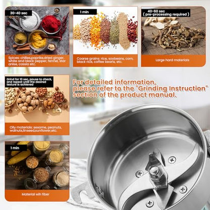 High Speed 150g Electric Grain Mill Grinder