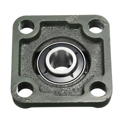 uxcell 2pcs UCF203-11 Pillow Block Bearings 11/16 inch Bore Self Alignment, Solid Cast Iron Base Square Flange Mounted Chrome Steel Bearings - size: UCF203-11