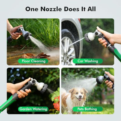RESTMO Water Hose Nozzle, Metal Garden Sprayer, Medium Duty, Leak-proof - color: Black