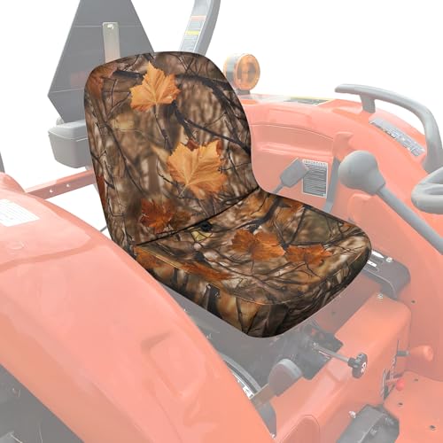 StarknightMT Tractor Seat Cover Waterproof Oxford Fabric Fast Install - color: Maple Leaf Camouflage