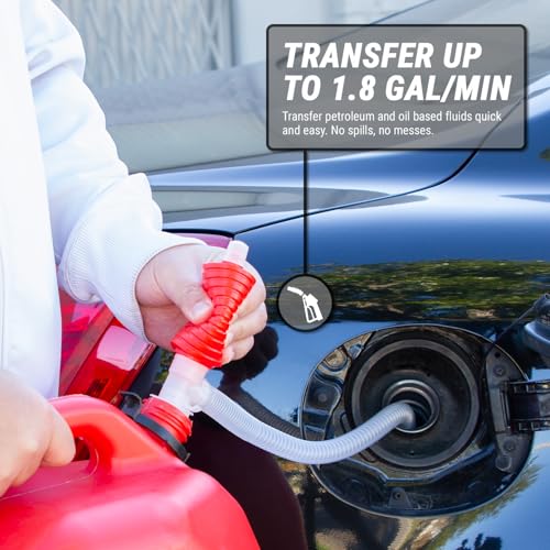 TERA PUMP Heavy Duty Manual Hand-Operated Siphon Pump - style: 1.8 Gal / Min
