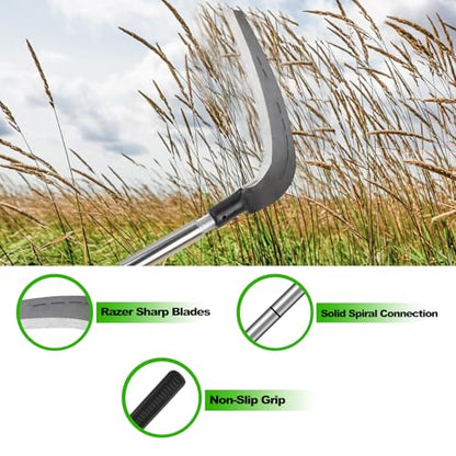 Scythe Tool for Grass Cutting, Weeding Sickle Garden Tools