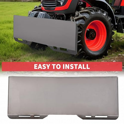 ECOTRIC 1/4" Skid Steer Attachment Plate Compatible with Bobcat Kubota - size: 1 piece 1/4" thick