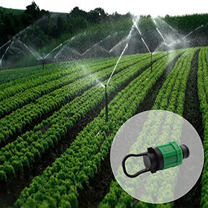 8PCS Drip Irrigation Tubing End Cap Plugs Universal Barbed Locking Fittings - color: Plug Connectors