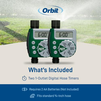 Orbit 62067 Programmable Digital Hose Watering Timer, 1 Outlet (Pack of 20) - size: 1 Outlet (Pack of 20)