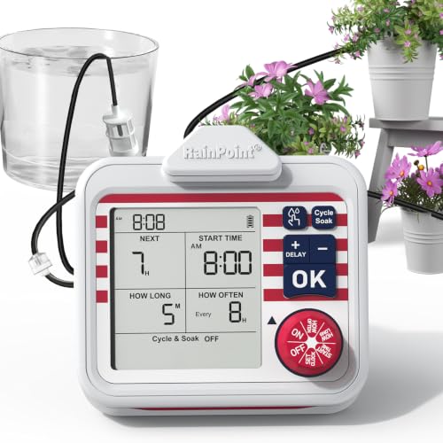 RAINPOINT Indoor Large Display Automatic Plant Waterer Kit - color: Red & Blue