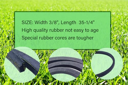 2 Pack 532421527 Replacement Drive Belt for Husqvarna AYP 421527 266-221 Lawn Mowers 3/8“ X 35 1/4” - color: 3/8" X 35-1/4"