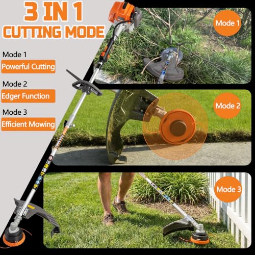 PROYAMA 25.4CC Gas Weed Wacker Eater, 2 - Cycle Powerful Brush Cutter