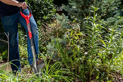 Root Slayer 22011 Garden Shovel, Serrated Blade, Red - color: Red, size: Large