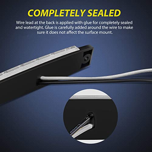 Nilight 10PCS 3.8" 6LED White LED Indicator Clearance Marker Lights - color: 3.8" White 10Pcs