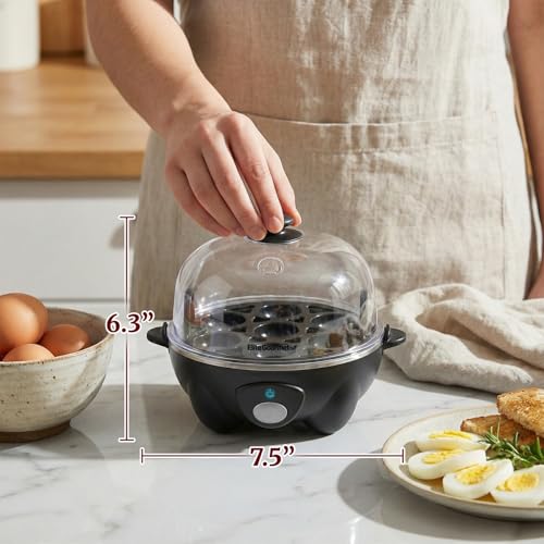 Elite Gourmet EGC-007B Rapid Egg Cooker, 7-Egg Poacher/Omelet Maker, Black - color: Black