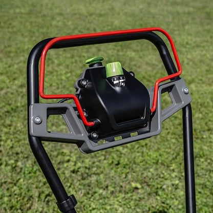 Earthquake 60V Walk Behind String Mower, Includes Two 4Ah Batteries, 22” Cutting Diameter, Three Cutting Speed Dial, 14” Never-Go-Flat Wheels, Easy Assembly, Adjustable Handlebar, Model #44965