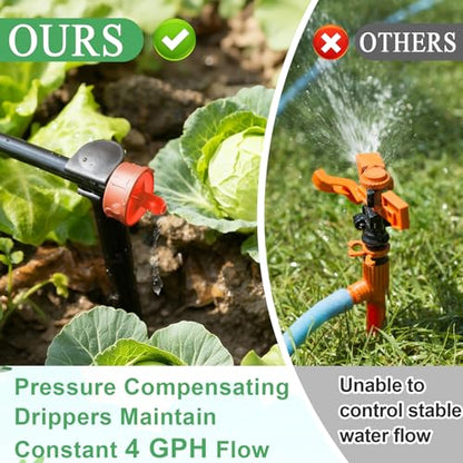 60Pcs 4 GPH Pressure Compensating Drippers,4 GPH Drip Emitters - color: 4 GPH 60PCS