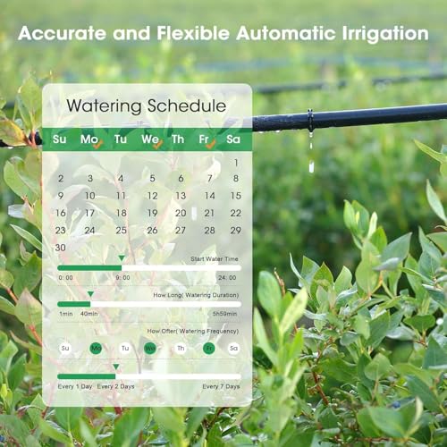 Smart Water Sprinkler Timer with 2 Outlets, Faucet Hose Timer for Garden - color: Black, size: 2 Outlets - TT