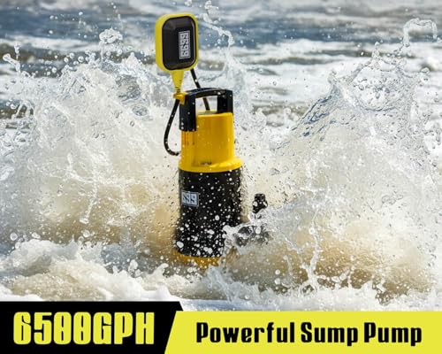 1.5 HP Submersible Sump Pump, 6500 GPH, Float Switch - style: 6500GPH Powerful Water Pump