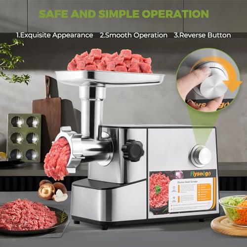 Electric Meat Grinder 3200W Multi-functional with Storage Function