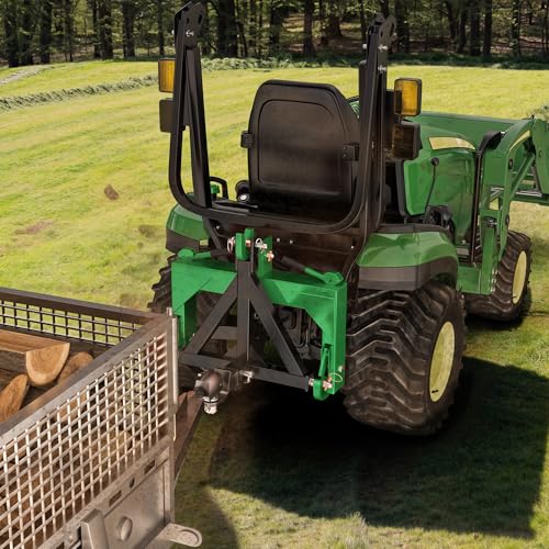 AUTOSAVER88 3000LB 3 Point Quick Hitch Attachment for CAT 1 Tractor, Green - color: Green
