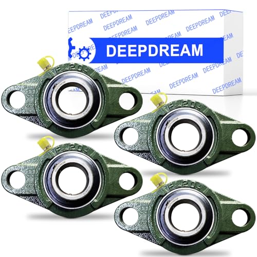 DEEPDREAM UCFL204-12 Pillow Block Bearing - Pack of 4 Flange Mounted Pillow Block Bearings 3/4 inch Bore Chrome Steel Bearings, Self Alignment Pillow Block Bearing - size: UCFL204-12-4pcs