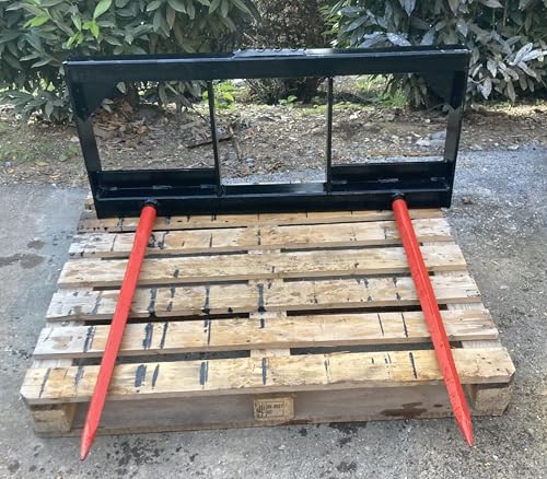 HD KIVEL USA Dual Prong Hay Bale Spear for Skid Steer/Tractor-39" Spears