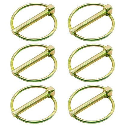6 Pcs of Lynch Pin Assortment (1/4”x1-3/4”) - size: 1/4" x 1-3/4"