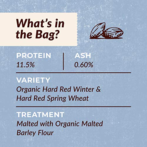 100% Organic Bread Flour - Flour for Baking - 5 Pounds