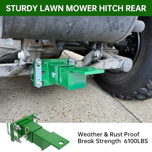 ForoGore Lawn Mower Rear Hitch Receiver Adapter for John Deere Z-Trak Zero Turn Mowers Z224 Z225 Z245 Z425 Z445 Z910 Z920 Z925 Z950 Z960 – 2" Receiver Heavy Duty Steel