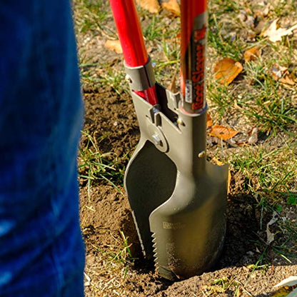 Root Slayer 23411 Post Hole Digger Garden Tool, Red - style: Post Hole Digger