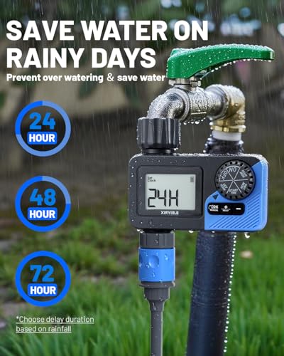 Smart Sprinkler Timer, Programmable Garden Smart Hose Watering System Equipment for Garden, Automatic Irrigation for Yard/Lawn, 1 Outlet