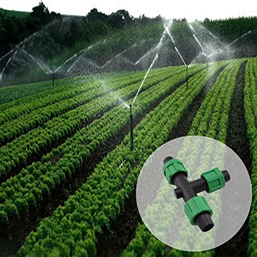 Drip Irrigation Tee Fittings Universal Barbed Locking 3-Way Connectors - color: Tee Connectors
