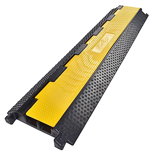 Yescom Cable Ramp Protector 2 Channel Garden Hose Protecitive 22000 Lbs - size: 1.8"H - 2 Channel