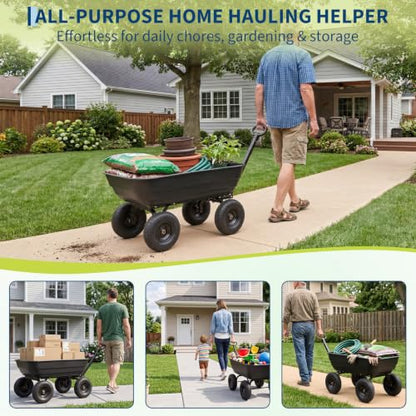 Garden Dump Cart 1200LB Heavy Duty - size: 1200LBS