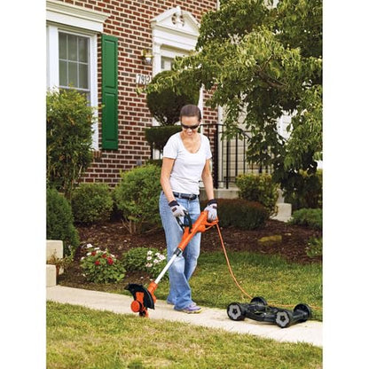 BLACK+DECKER 3-in-1 String Trimmer/Edger & Lawn Mower, 6.5-Amp, 12-Inch, Corded (MTE912)
