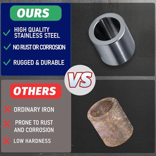 Stainless Steel Reducer Bushing, Screw Standoff Metal Spacer 3/4" to 1/2" Steel Reducer Standoff Bushing Adapters for 1/2" Screws Bolts and Rods, Round Metal Stainless Steel Spacer Set of 10 - size: 3/4" to 1/2"