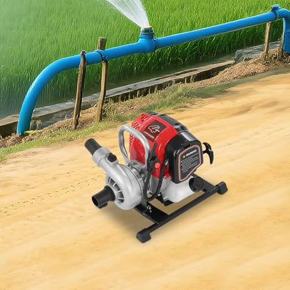 Gasoline Water Pump 1.6HP 36CC 4-Stroke Portable Gas Powered Water Pumps, 6500 RPM 1.5 Inch Gasoline Engine Water Pump Kit for Farmland Watering, Garden Irrigation - color: 1.6hp-36cc-4 Stroke-1.5 Inch